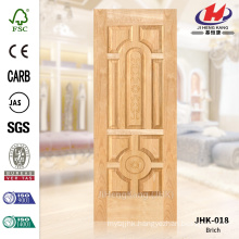 JHK-018 Economic Interior Pit Tongue Door Skin Bathroom Project Natural Wood Veneer Betula Alnoide Door Panel